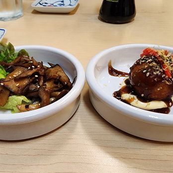 Sushi Bei - Mushroom and Takoyaki appetizers - Sushi Bars Near Me - Gardena, California