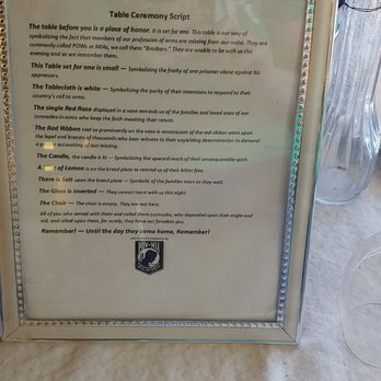 Ironwood Kitchen - This explains the symbolism of the table - Comfort Food Near Me - Albuquerque, New Mexico