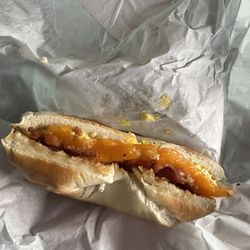 Bacon egg and cheese bagel sandwich