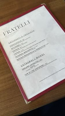 Menu photo 2 Fratelli By Jholano's Kendall, FL