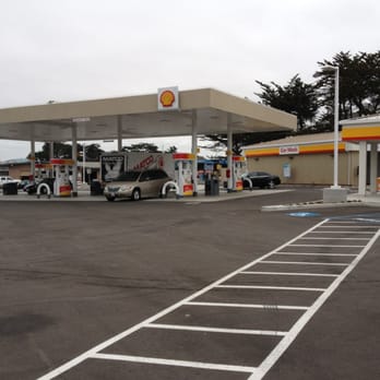 Shell - a gas station with cars parked in the lot - Gas Stations Near Me - Marina, California
