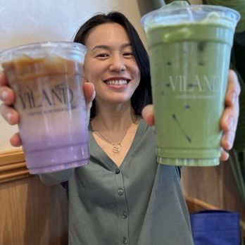 Viland Coffee - Ube latte and matcha latte - Coffee & Tea Near Me - Westminster, California