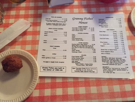 Menu photo 3 Granny Fishes' House Wartrace, TN