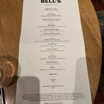 Bell's - Menu - French Near Me - Los Alamos, California
