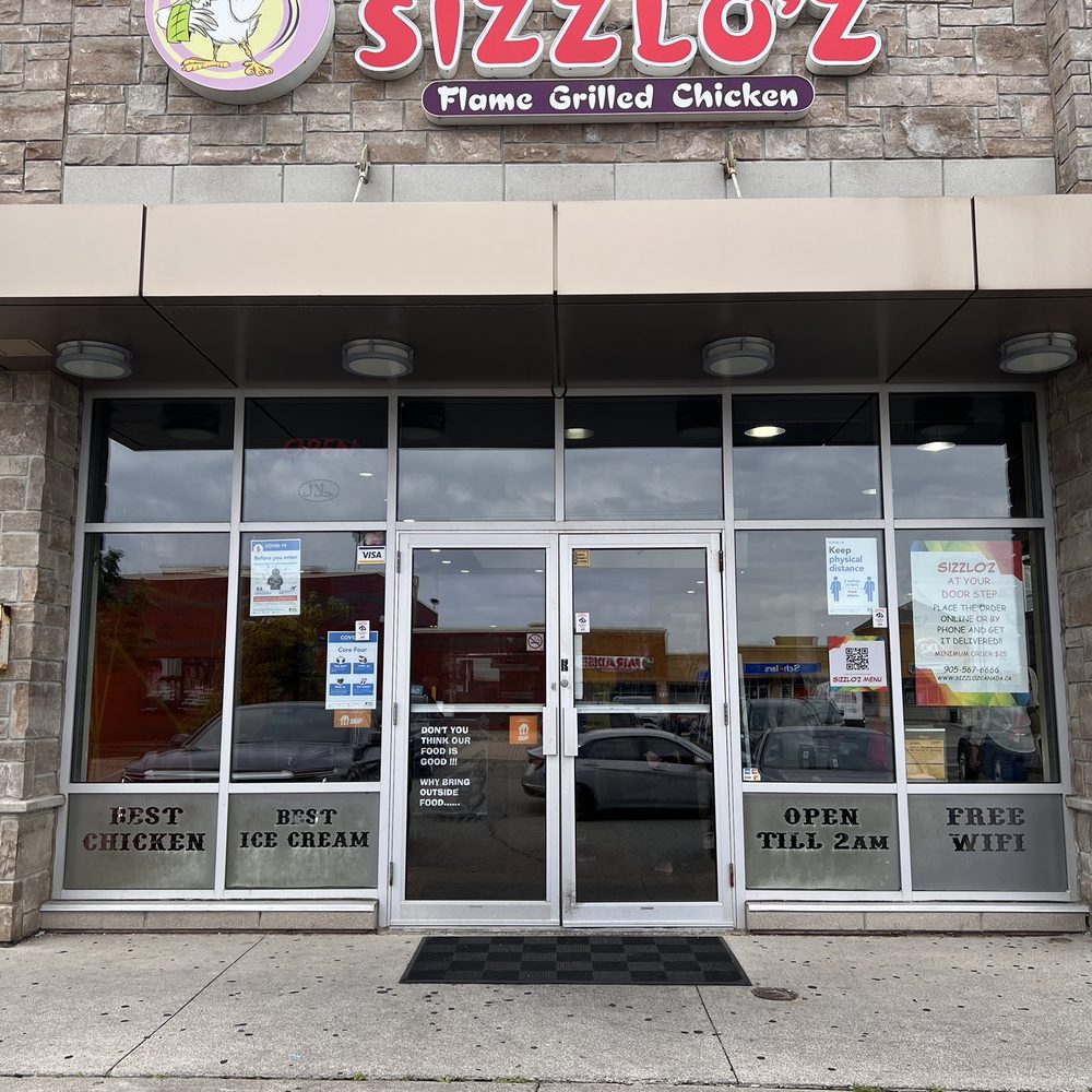 Sizzlo'z Flame Grilled Chicken - entrance - Portuguese Near Me - Mississauga, Ontario Sizzlo'z Flame Grilled Chicken - entrance - Portuguese Near Me - Mississauga, Ontario