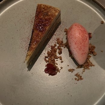 Sepia - brûléed cherry blossom crepe cake - New American Near Me - Chicago, Illinois