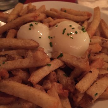 Salty Sow - Duck Fat Fries and Poached egg aka 110 minute egg - American Near Me - Austin, Texas Salty Sow - Duck Fat Fries and Poached egg aka 110 minute egg - American Near Me - Austin, Texas