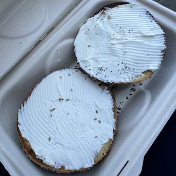 Layla Bagels & Coffee - Poppy seed bagel with schmear $6. Toasted. - Bagels Near Me - Santa Monica, California Layla Bagels & Coffee - Poppy seed bagel with schmear $6. Toasted. - Bagels Near Me - Santa Monica, California