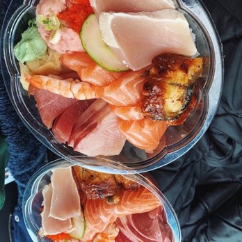 Donburi Station - Seattle - 2 chirashi bowls - Japanese Near Me - Seattle, Washington