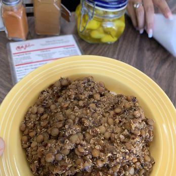 Chili John's - Vegetarian lentil chili on rice - American Near Me - Burbank, California