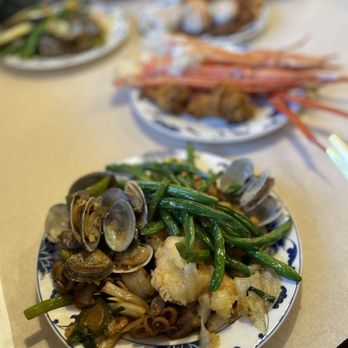 King Buffet - a plate of clams and green beans - Chinese Near Me - Reno, Nevada