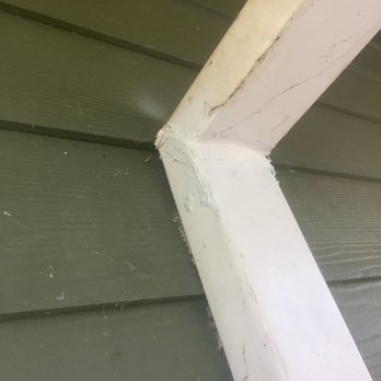 Oregon Gutter Service - Downspout #1 haphazardly filled with silicone. - Gutter Services Near Me Oregon Gutter Service - Downspout #1 haphazardly filled with silicone. - Gutter Services Near Me