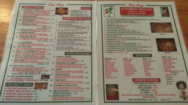 Menu photo 6 Don Pepe Mexican Restaurant Dunnellon, FL Menu photo 6 Don Pepe Mexican Restaurant Dunnellon, FL