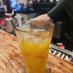 Snuffers - Passion fruit margaritas on point. It's mango margarita with shot of chamborn. Noah knows how to make them. Get ya some