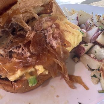 Millie's Cafe - Pasadena - Slutty egg / egg slut style but no Sriracha; ketchup-mayo? Meh. - Breakfast & Brunch Near Me - Pasadena, California