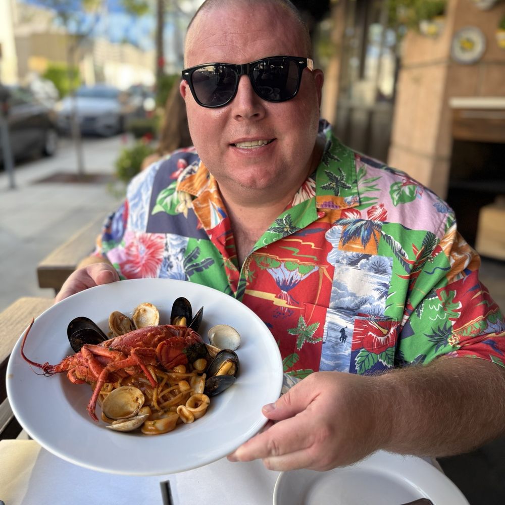 Michael Russell with lobster pasta at Via Alloro! Pasta was the best thank you Via Alloro Michael Russell with lobster pasta at Via Alloro! Pasta was the best thank you Via Alloro