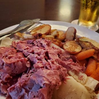 Malone's Tavern - Corned beef, cabbage, carrots, red potatoes dinner $11.99 - Bars Near Me - Warren, Michigan