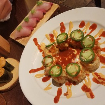 Sushi Prince - Yellow tail, uni and super spicy roll. - Japanese Near Me - Fairfax, Virginia Sushi Prince - Yellow tail, uni and super spicy roll. - Japanese Near Me - Fairfax, Virginia