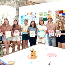 Scribble Art Studio - Adult Art Event~Camellias in Chinoiserie Pots+ pet portrait~we aim to please!