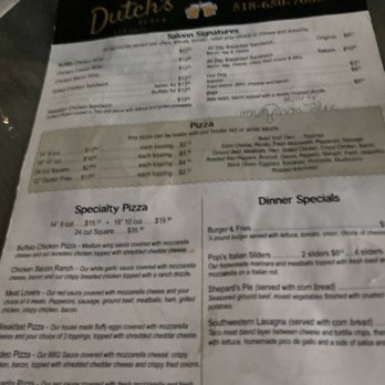 Dutch's Place - the menu for the restaurant - American Near Me - Albany, New York Dutch's Place - the menu for the restaurant - American Near Me - Albany, New York