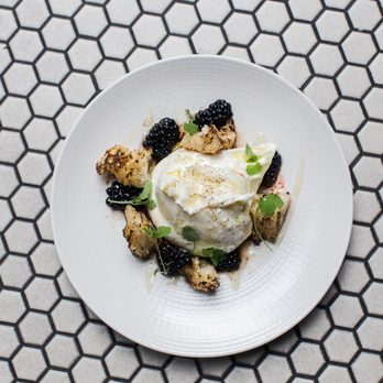 Tredwells - Burrata, blackberry pickle, honey, sourdough - British Near Me - London, XGL