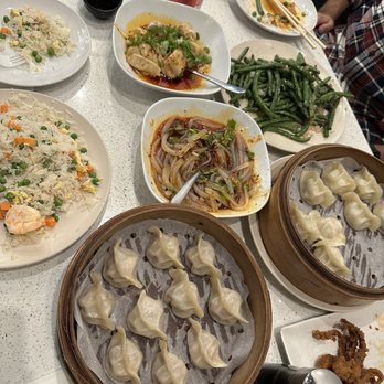 Pan Dumpling House - Green C7. Stir Fried String Bean N11. Wonton with Chili Oil Shrimp Fried Rice D5. Shrimp and Pork Dumplings D4. Beef and Onions Dumplings - Chinese Near Me - Corona, California Pan Dumpling House - Green C7. Stir Fried String Bean N11. Wonton with Chili Oil Shrimp Fried Rice D5. Shrimp and Pork Dumplings D4. Beef and Onions Dumplings - Chinese Near Me - Corona, California