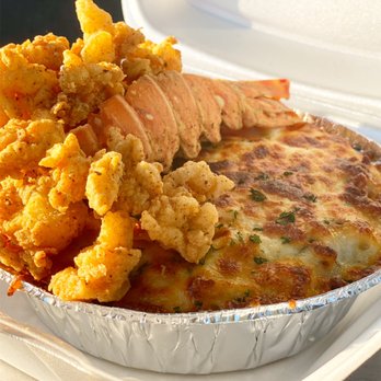 Miami Spice - Fried Lobster bites over Mac - Food Trucks Near Me - Katy, Texas Miami Spice - Fried Lobster bites over Mac - Food Trucks Near Me - Katy, Texas