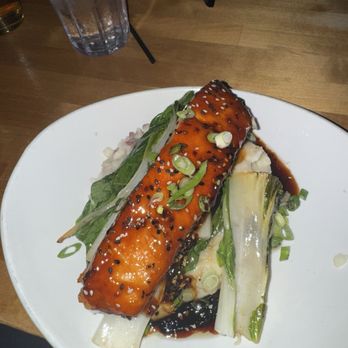 Brix Gastropub - Miso-Citrus Salmon, sub mashed potatoes. - Gastropubs Near Me - Marlborough, New York Brix Gastropub - Miso-Citrus Salmon, sub mashed potatoes. - Gastropubs Near Me - Marlborough, New York