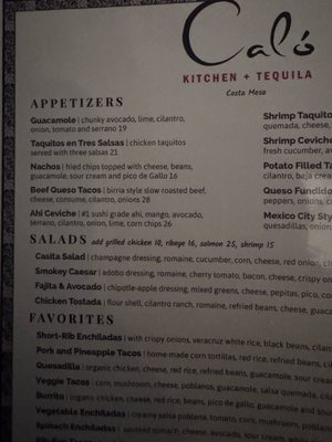 Menu photo 3 Caló Kitchen + Tequila Costa Mesa, CA