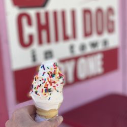 Dairy Bar - Vanilla Soft Serve with Rainbow Sprinkle