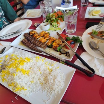 Javan Restaurant - Chicken skewers and beef koobideh, salad and rice - Persian/Iranian Near Me - Los Angeles, California Javan Restaurant - Chicken skewers and beef koobideh, salad and rice - Persian/Iranian Near Me - Los Angeles, California