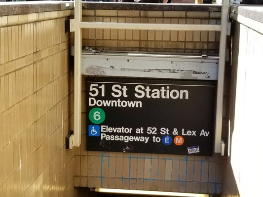 特撮 s.t station MTA - 51 Street Downtown Subway Station, [400 - 799] Lexington Ave