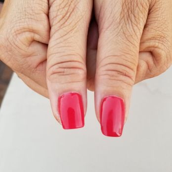 Alpha Nails - 2 thumbs,  do these look even? - Nail Salons Near Me - Huntington Beach, California
