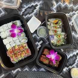 California roll Spicy tuna crispy rice  Salmon avocado roll