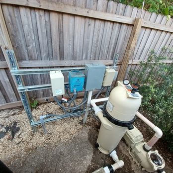 Just an Honest Living Home Services - Pool rack I built out of unistrut. Worked out nicely. - Electricians Near Me - Dover, Florida Just an Honest Living Home Services - Pool rack I built out of unistrut. Worked out nicely. - Electricians Near Me - Dover, Florida