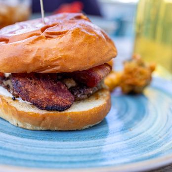 MOHI Farm - Bacon & Blue Burger ($19) - New American Near Me - Morgan Hill, California