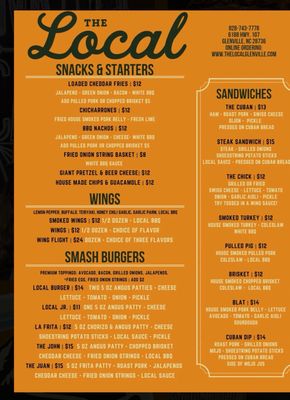 Menu photo 1 The Local Glenville Glenville, NC Menu photo 1 The Local Glenville Glenville, NC
