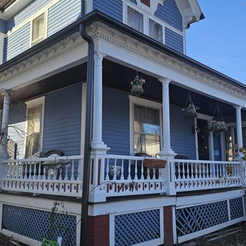 Ameri Gutter - Six inch half round gutters installed on this beautiful Victorian home in Woonsocket Rhode Island - Gutter Services Near Me - Cumberland, Rhode Island