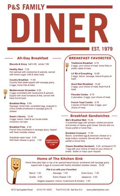 Menu photo 8 P & S Family Diner Cincinnati, OH Menu photo 8 P & S Family Diner Cincinnati, OH
