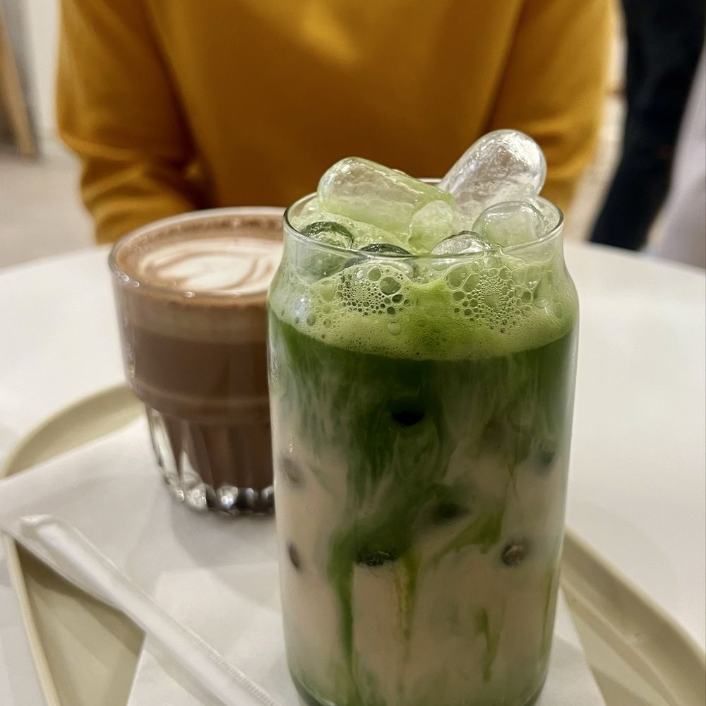 Coffee Zeit - Hot chocolate and Pistachio milk Matcha - Coffee & Tea Near Me - Philadelphia, Pennsylvania