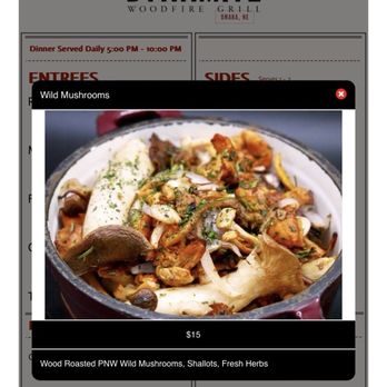 Dynamite Woodfire Grill - Wild mushrooms: shared side dish for 2-3 people - American Near Me - Omaha, Nebraska Dynamite Woodfire Grill - Wild mushrooms: shared side dish for 2-3 people - American Near Me - Omaha, Nebraska
