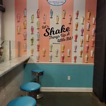 Petersen's Ice Cream & Cafe - Love this wall and the stools! - Desserts Near Me - Gilbert, Arizona Petersen's Ice Cream & Cafe - Love this wall and the stools! - Desserts Near Me - Gilbert, Arizona
