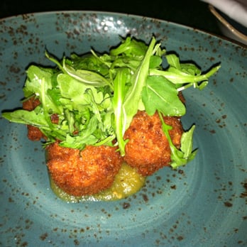 Firefly - Mac n Pimento Cheese Fritters with Green Tomato Jam - New American Near Me - Washington, DC, District of Columbia