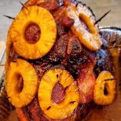 The Pork Shop - The bone in Ham from the pork shop, after my husband gets his hands on it.  A true crowd pleaser.