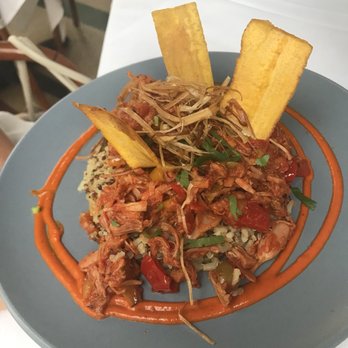 Full Bloom Vegan - Jackfruit Ropa Vieja Over Lime Cilantro Quinoa and Rice Dinner - Vegan Near Me - Miami Beach, Florida