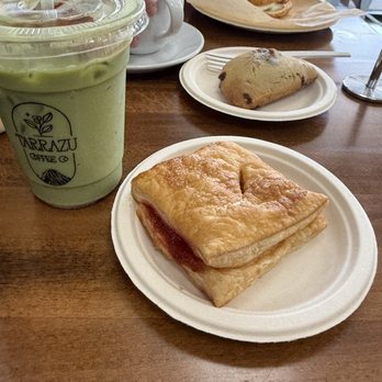 Tarrazu Coffee Co - Guava pastry, blueberry sconce, sunrise trio on a croissant - Coffee & Tea Near Me - Coconut Creek, Florida