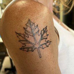 Canadian maple leaf tattoo