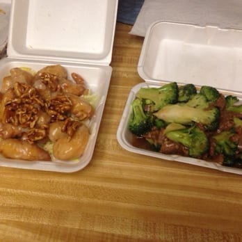 Peking Restaurant - Honey Walnut Prawns & Broccoli Beef - Chinese Near Me - Fairfield, California