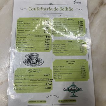 Confeitaria do Bolhão - Menu Dec 2023 - Cafes Near Me - Porto, 13 Confeitaria do Bolhão - Menu Dec 2023 - Cafes Near Me - Porto, 13