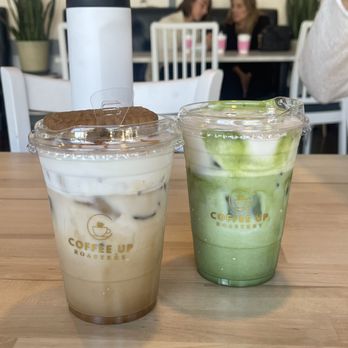 Coffee Up Roastery - The Biscoff, Matcha Latte - Coffee & Tea Near Me - Fullerton, California Coffee Up Roastery - The Biscoff, Matcha Latte - Coffee & Tea Near Me - Fullerton, California